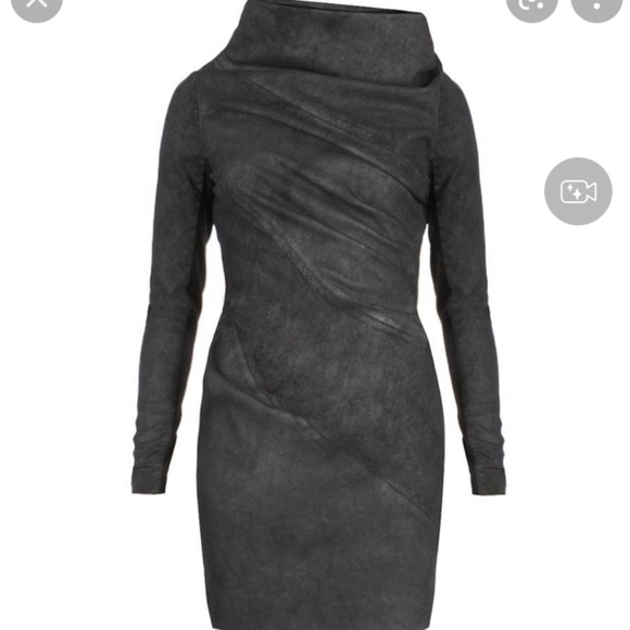 AllSaints Black Suede Luciano Dress US 2 - Picture 3 of 12